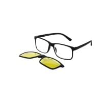 Готовые очки Sunshine 9016-1 Черные с насадкой 4 в 1 антифара, фотохром, блю-блокер, polarized