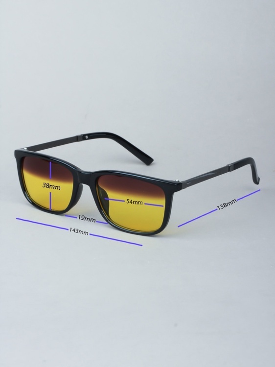 Очки для водителей антифары BOSHI M007 C1 Черный Желтые Коричневые линзы
