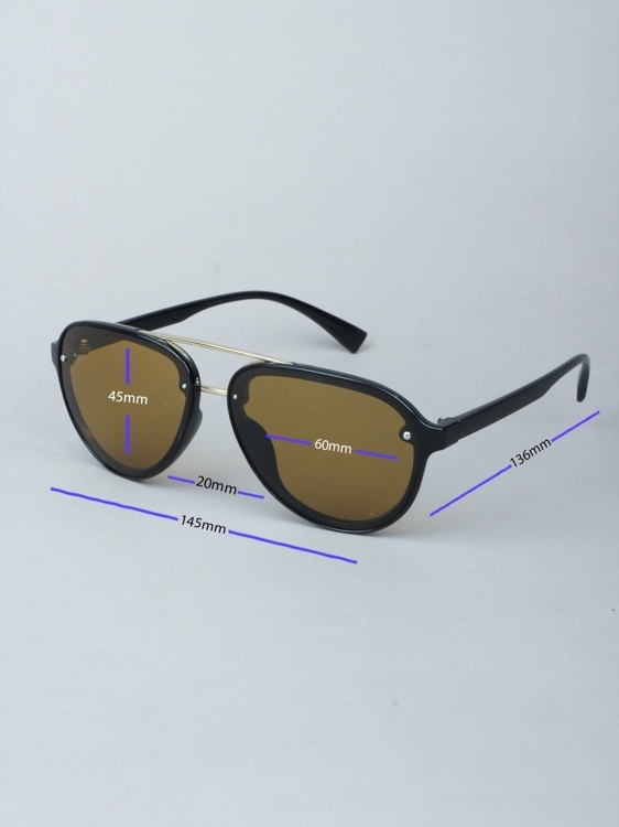 Очки для водителей антифары BOSHI M025 C1 Черный Золотистый Коричневые линзы